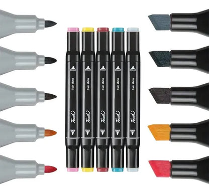 Set De Marcadores Rotuladores Plumones Con Estuche 48 Pcs