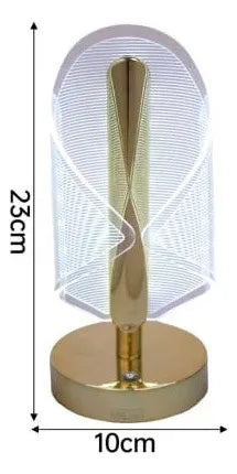 Lámpara De Mesa Decorativa Sofisticada De Lujo Usb Acrílico