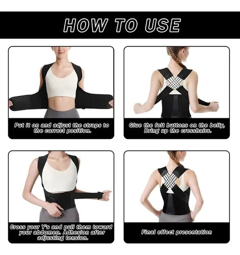 Corrector Postura Espalda Faja Para Hombre Y Mujer Ajustable