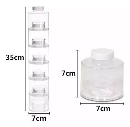 Especieros Torre Condimenteros 6 Frascos Acrílicos Cocina