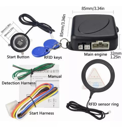 Boton Encendido Arranque Antirrobo Start Stop Para Autos