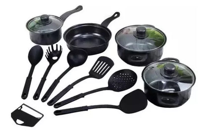 Batería De Cocina Antiadherente Juego De Ollas Y Utensilios