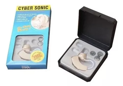 Cyber Sonic ear audífonos ortopédicos para sordos o sordera color crema