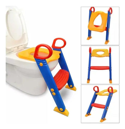 Asiento Adaptador De Inodoro Para Niños + Escalera Portátil