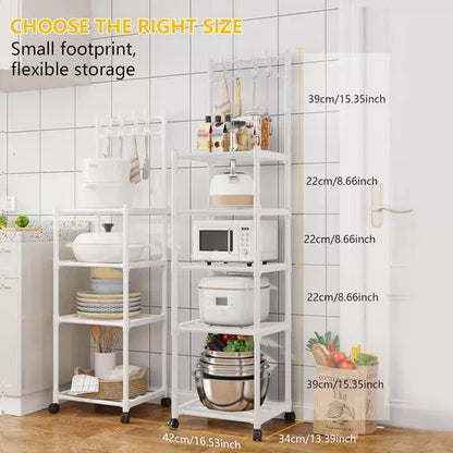 Estante Rack 5 Niveles Multifuncional P/ Cocina Baño