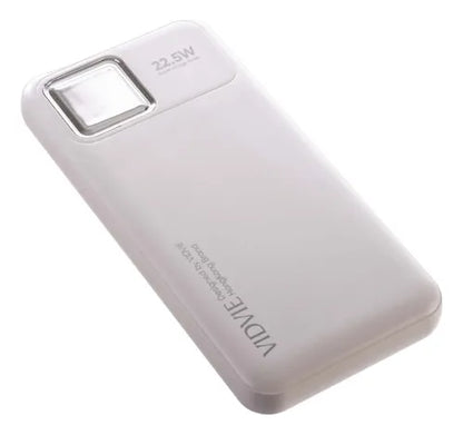 Cargador Batería Externa Vidvie Ultra Rápida Digital 20000mh Color Blanco