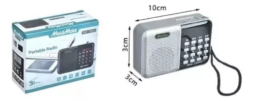 Radio Fm Usb Tf Pantalla Digital Recargable Irm-10043