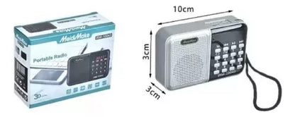 Radio Fm Usb Tf Pantalla Digital Recargable Irm-10043