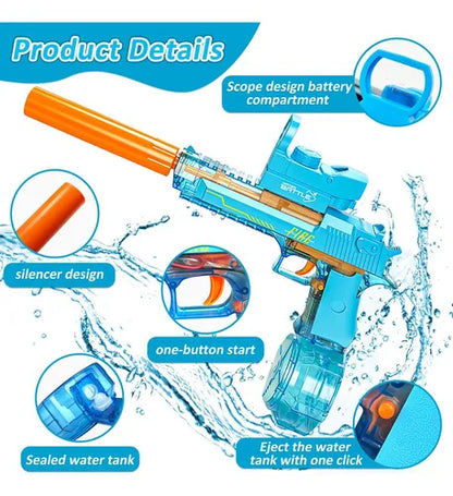Pistola De Agua Juguete Niños Luces Led Desert Eagle