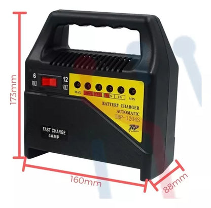 Cargador De Baterías Para Automóvil Y Motos 6 Amp