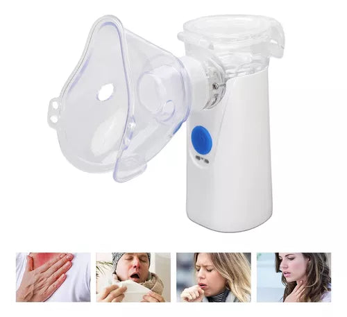 Nebulizador Portátil Mesh Inhalador Usb Terapia Asma Color Blanco