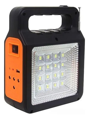 Lámpara Ampolletas Linterna Panel Kit Solar Para Exteriores