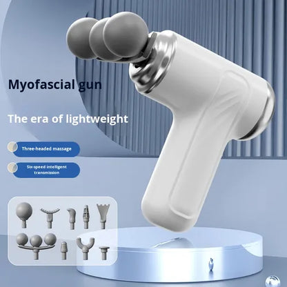 Pistola Masajeador Fascial 9 Cabezales En 1 Recargable Usb