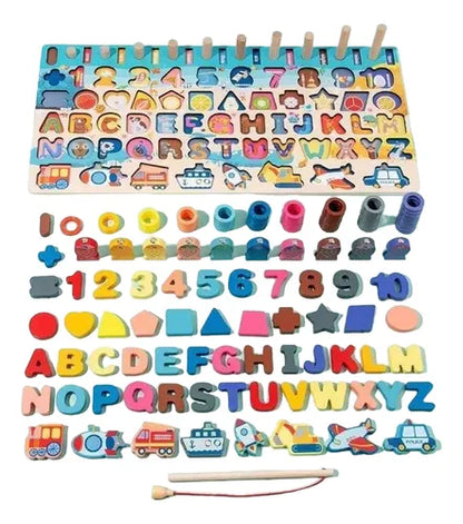 Juego De Mesa Educativo Tablero Montessori Didáctico Figuras
