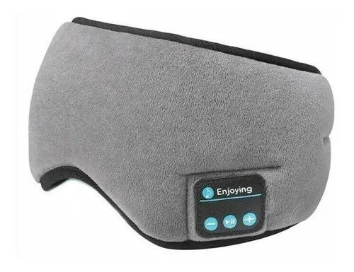 Máscara para dormir Eye Cap con auriculares Bluetooth 5.0, color gris claro