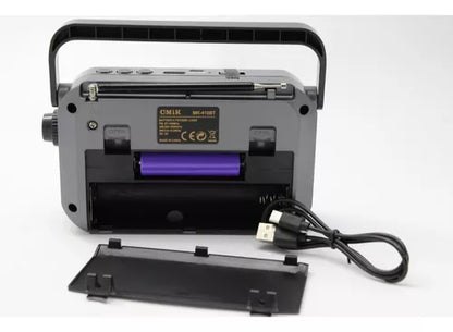 Radio Portátil Am Fm Ws Recargable Usb Mp3 Linterna Mk-410bt