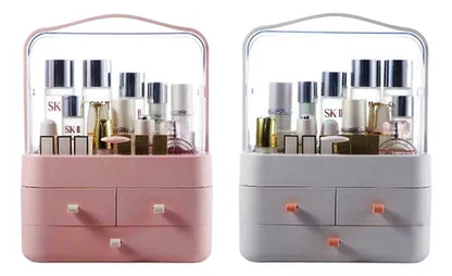 Caja Organizador De Cosméticos Maquillaje Portátil Multiuso Color Blanco