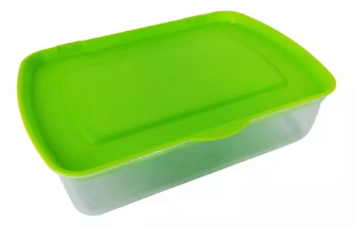 Set Contenedores Plásticos Con Tapa Rectangulares 4 Piezas