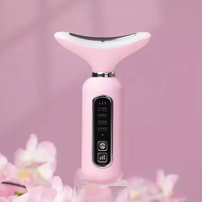 Aparato Rejuvenecedor Facial Y De Cuello Masajes Vibración Color Rosa claro