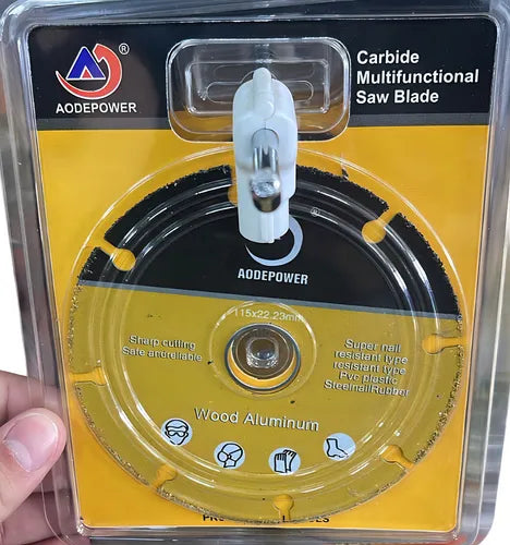 Disco De Corte De Carburo Multifuncional 115mm*22.23mm Color Amarillo