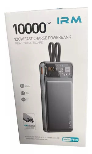 Batería Externa Power Bank 10000 Mah Usb-c Ligthning Color Gris