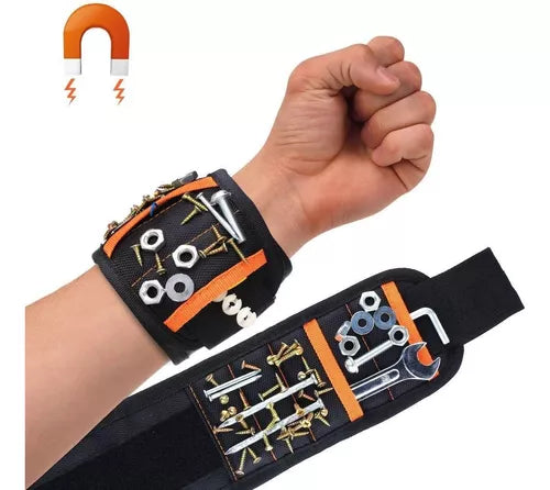 Muñequera Brazalete Magnético Sujeta Herramientas Multiusos
