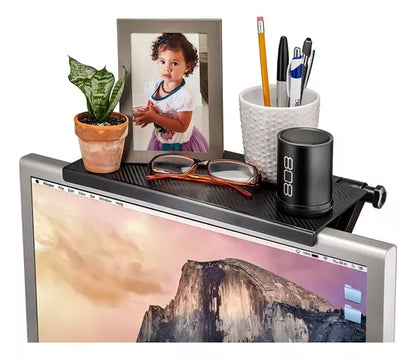 Estante Superior Para Pantallas Tv O Pc Ajustable Repisa Color Negro