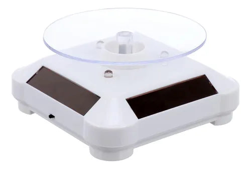 Exhibidor Mostrador De Joyas Giratorio 360° Panel Solar