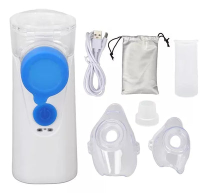 Nebulizador Portátil Mesh Inhalador Usb Terapia Asma Color Blanco