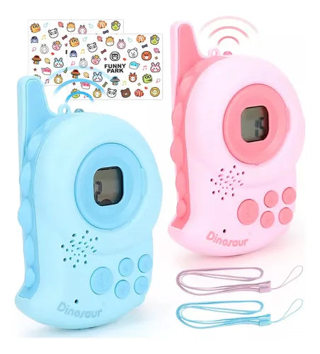 Walkie Talkie Niños Dinosaurio Kids Intercom 2 Colores