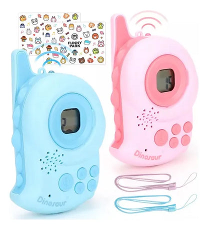Walkie Talkie Niños Dinosaurio Kids Intercom 2 Colores