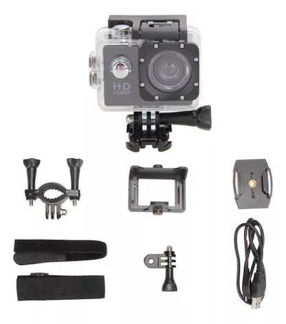 Cámara De Acción Sports 4k Ultra Hd 12mp Impermeable 30mts Color Azul