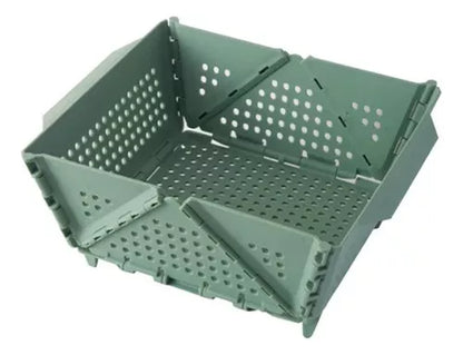 Cesta Escurridor Plegable Contenedor Cocina Rectangular