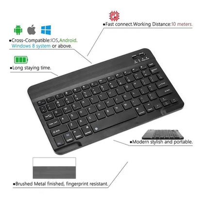 Teclado Mini Slim Inalámbrico Bluetooth Keyboard Wb-3000