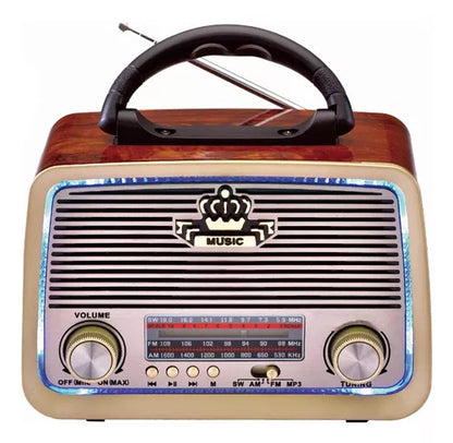 Radio Portátil Recargable Am Fm Sw Usb Tf Mp3 Irm-09027