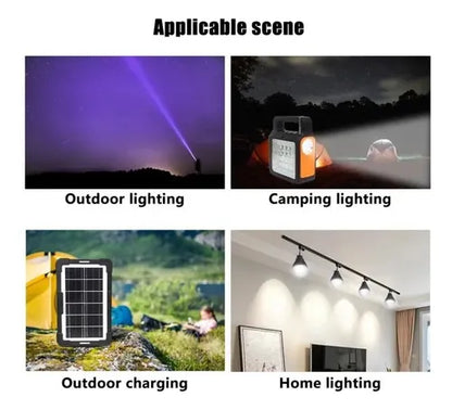 Lámpara Ampolletas Linterna Panel Kit Solar Para Exteriores