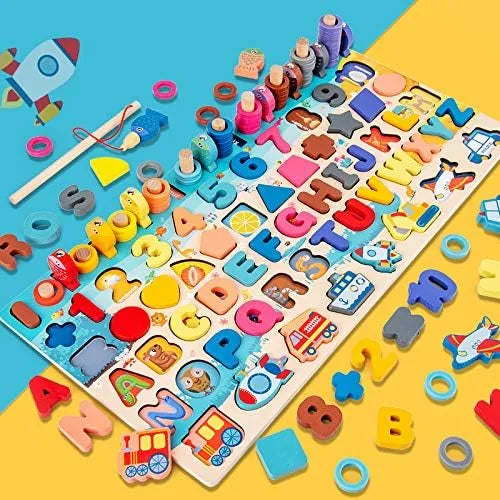 Juego De Mesa Educativo Tablero Montessori Didáctico Figuras