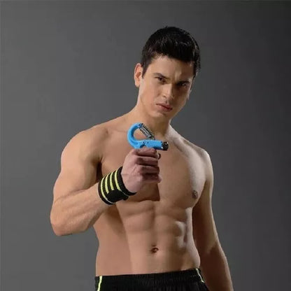 Hand Grip Ejercitador Con Contador 60-10kg 60-5kg 3 Colores Color Celeste