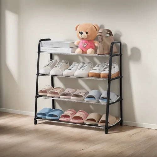 Zapatero Rack 4 Niveles Organizador Estante Multifuncional