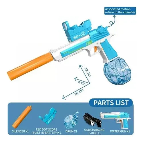 Pistola De Agua Juguete Niños Luces Led Desert Eagle