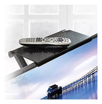 Estante Superior Para Pantallas Tv O Pc Ajustable Repisa Color Negro