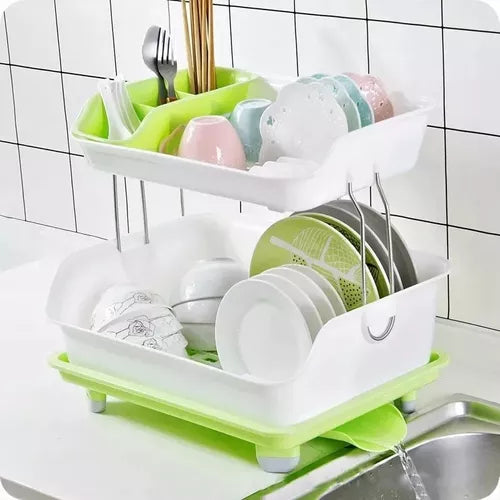 Escurridor De Platos Secador Para Fregadero 2 Niveles