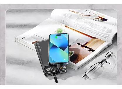 Batería Externa Power Bank 10000 Mah Usb-c Ligthning Color Gris
