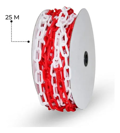 Cadena De Señalización Delimitadora Plástico 6mm*25mts