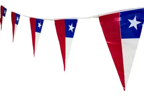 Banderines Decorativos Guirnaldas De Tela Chile 4.0 Metros