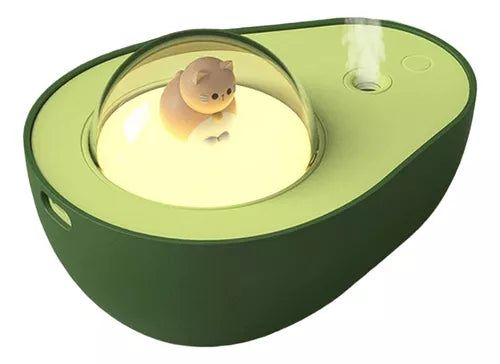 Humidificador Aire C/luz Nocturna Multicolor Aguacate Niebla Color Verde oscuro