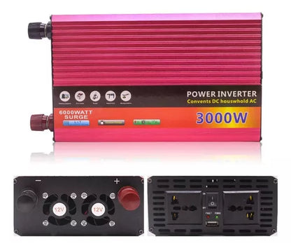 Inversor De Corriente De Coche 3000w 12v/220v Convertidor
