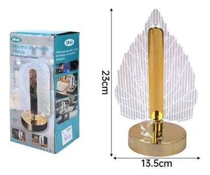 Lámpara De Mesa Decorativa Usb Acrílico Con Forma De Hoja