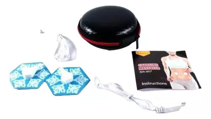 Gimnasia Pasiva Electroestimulación Electrodos Ma-857 Color Blanco Con Celeste