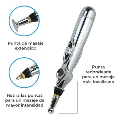 Lápiz De Acupuntura Masaje Electrónico 2 Puntas Para Masajes